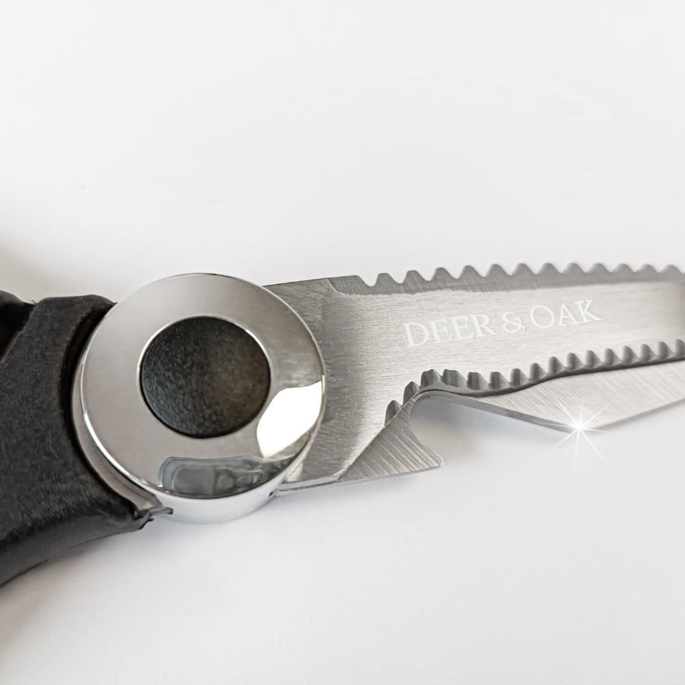 Deer and Oak kitchen scissors - food scissors - meat scissors - stainless steel scissors - bottle opener - scale scraper - nut cracker - premium scissors - sharp scissors