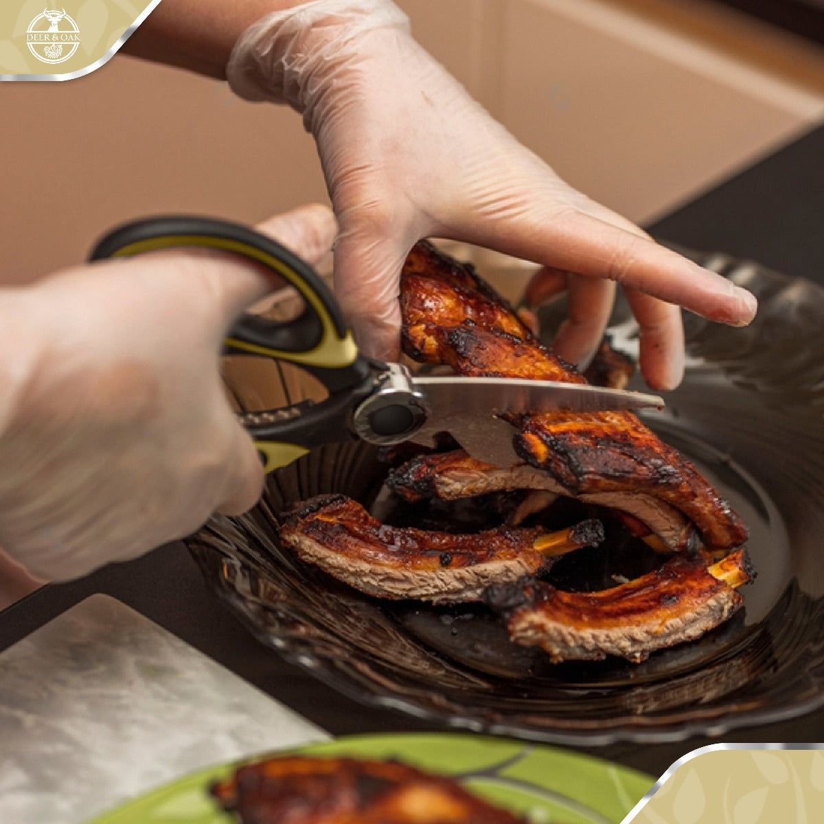 Deer and Oak kitchen scissors - food scissors - meat scissors - stainless steel scissors - bottle opener - scale scraper - nut cracker - premium scissors - sharp scissors