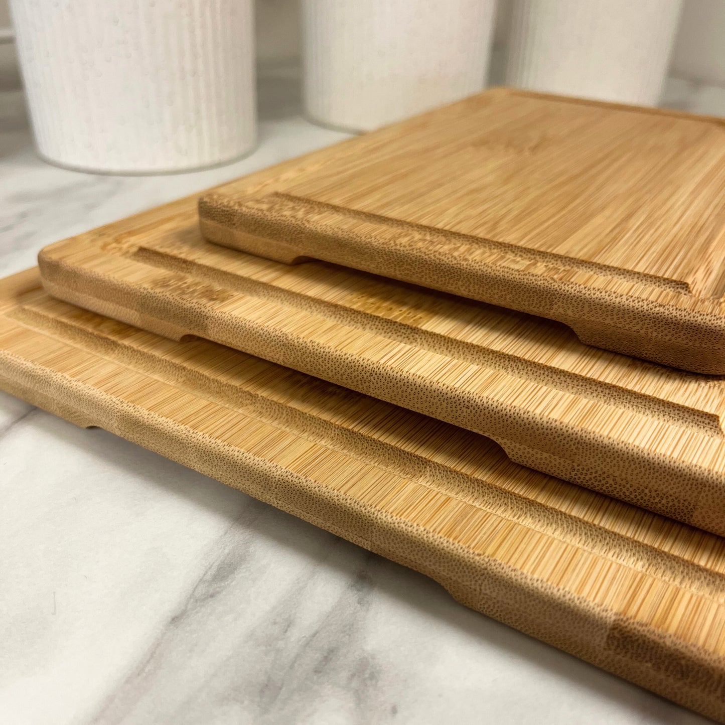 Bamboo Chopping Board Set of 3 - Small, Medium & Large