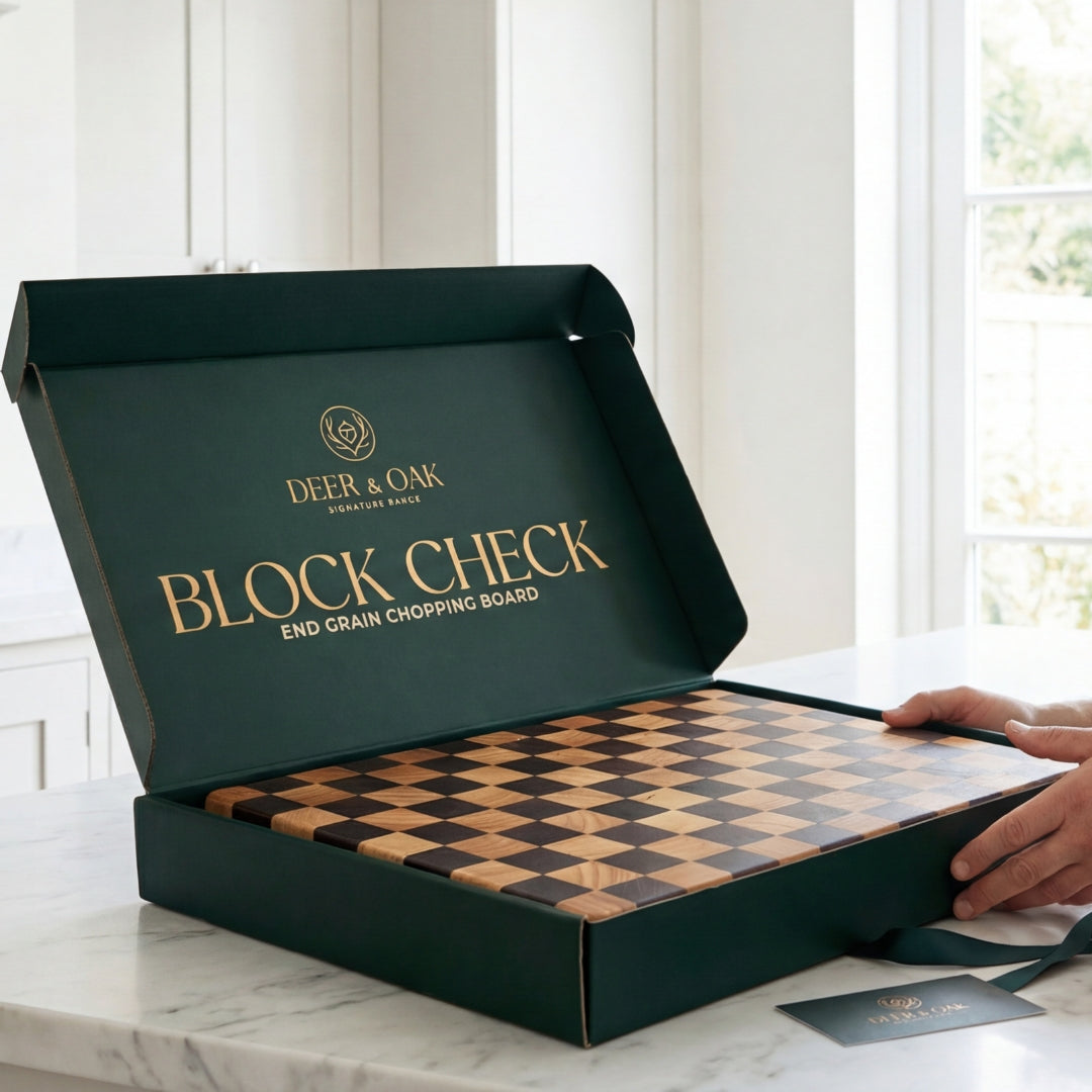 
                  
                    Checkerboard chopping board - Deer and Oak signature collection - display board - charcuterie board
                  
                