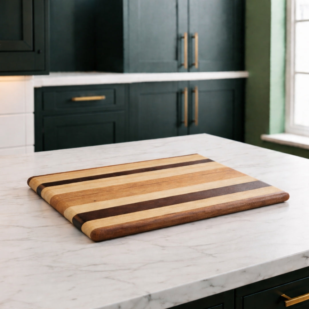 racing stripe acacia chopping board - Deer and Oak signature collection - display board - charcuterie board