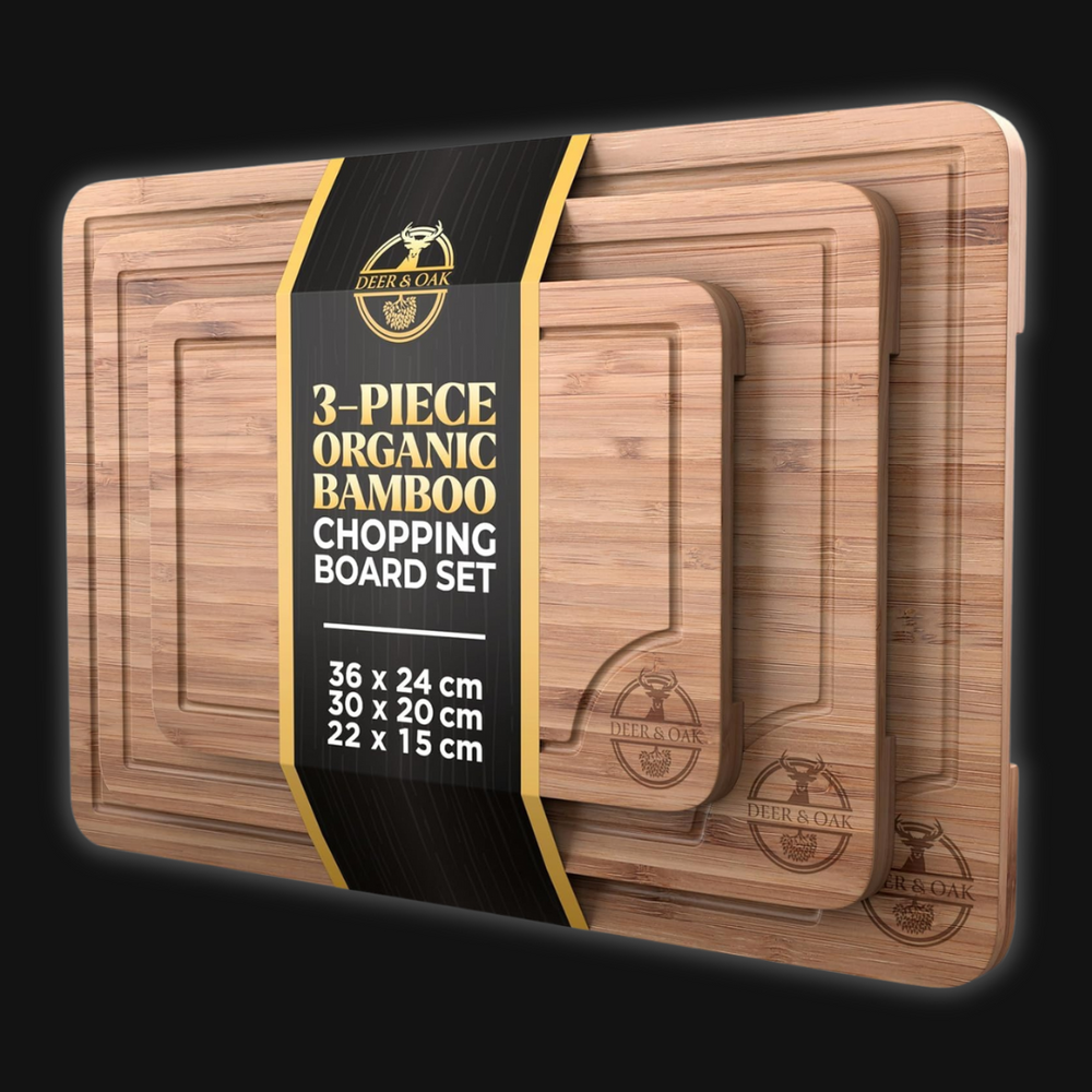 
                  
                    3-Piece Bamboo Chopping Board Set
                  
                