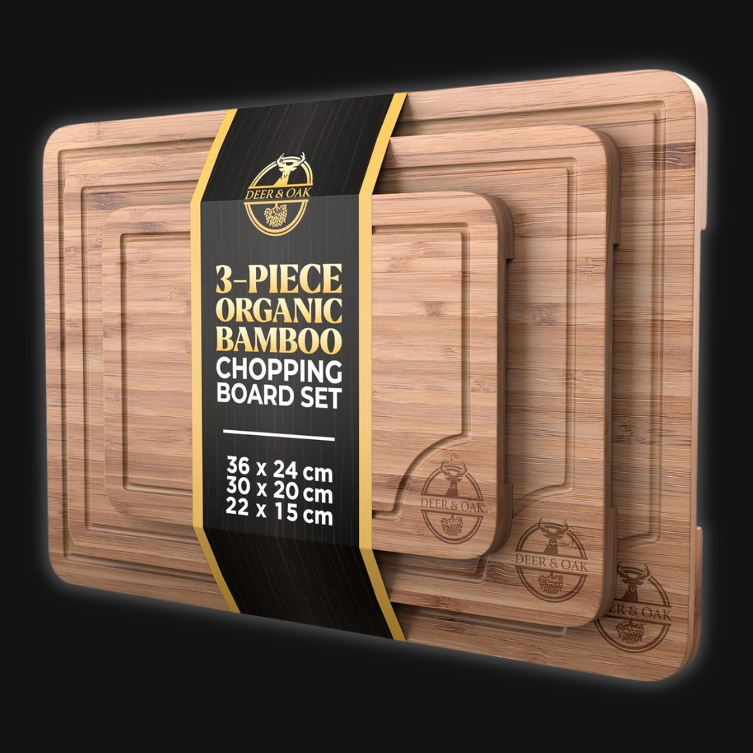 
                  
                    3-Piece Bamboo Chopping Board Set
                  
                