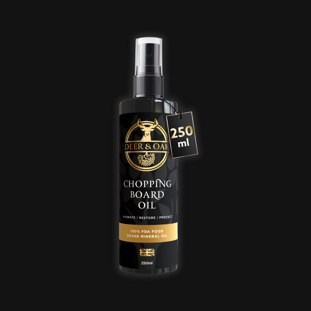 Deer and Oak wood chopping board oil, wooden cutting board oil, 250ml chopping board oil