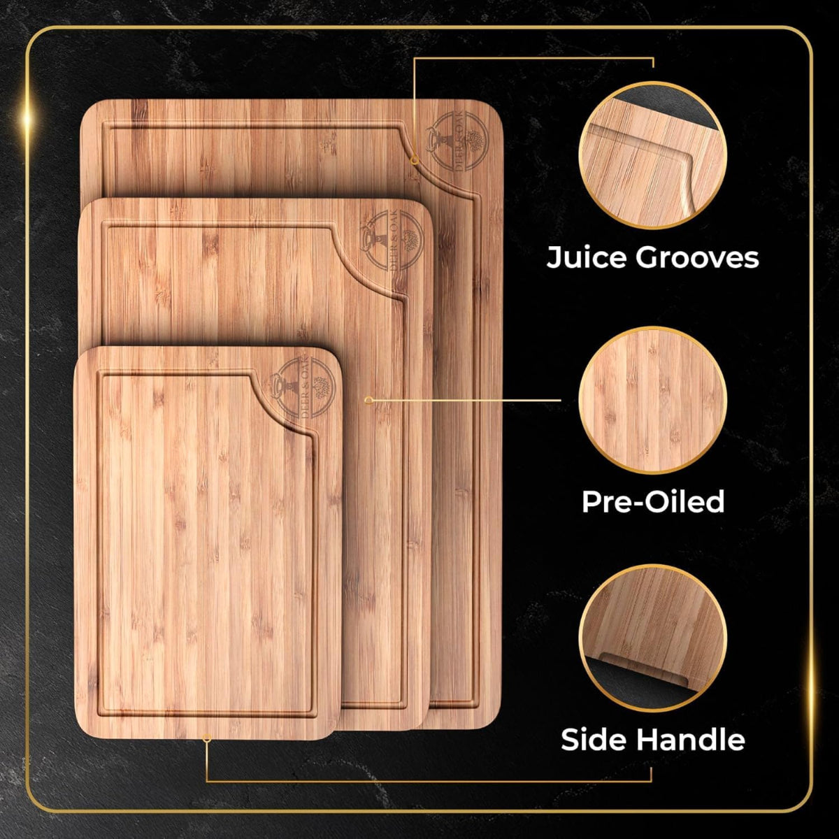 
                  
                    3-Piece Bamboo Chopping Board Set
                  
                