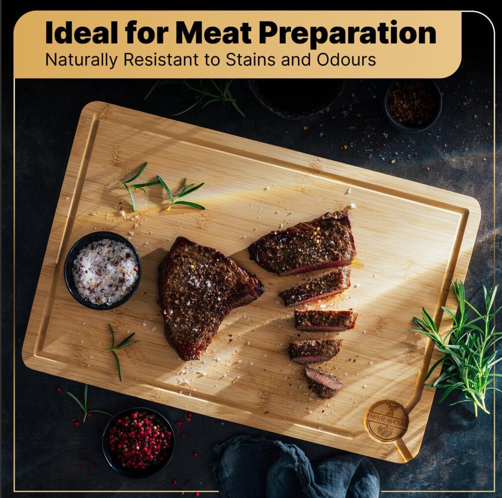 
                  
                    Deer & Oak Personalised Custom Engraved Chopping Board, Pre-Oiled Bamboo Cutting Board, Custom Kitchen Gift, Non Toxic Meat Fish Cheese Bread Board
                  
                