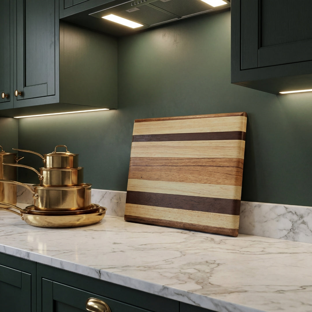 
                  
                    racing stripe acacia chopping board - Deer and Oak signature collection - display board - charcuterie board
                  
                