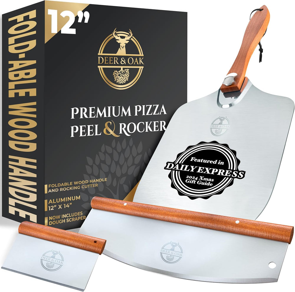 
                  
                    Foldable Pizza Peel, Rocker & Dough Scraper Set
                  
                