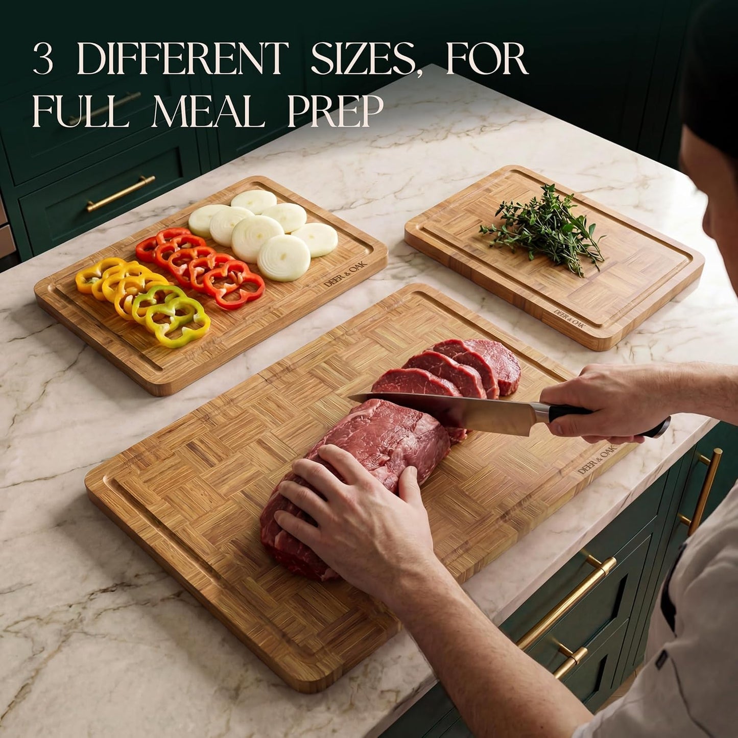 
                  
                    3-Piece Carbonised Bamboo Chopping Board Set
                  
                