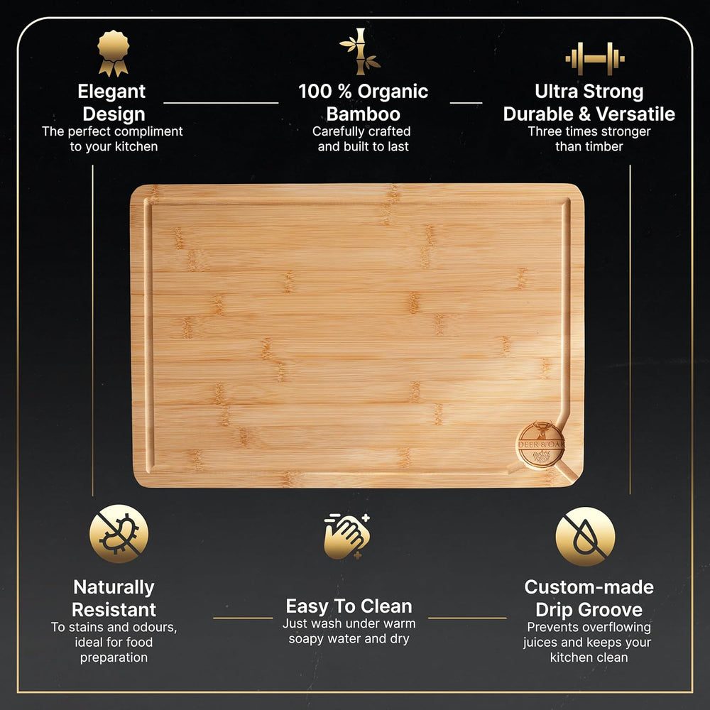 
                  
                    Deer & Oak Personalised Custom Engraved Chopping Board, Pre-Oiled Bamboo Cutting Board, Custom Kitchen Gift, Non Toxic Meat Fish Cheese Bread Board
                  
                
