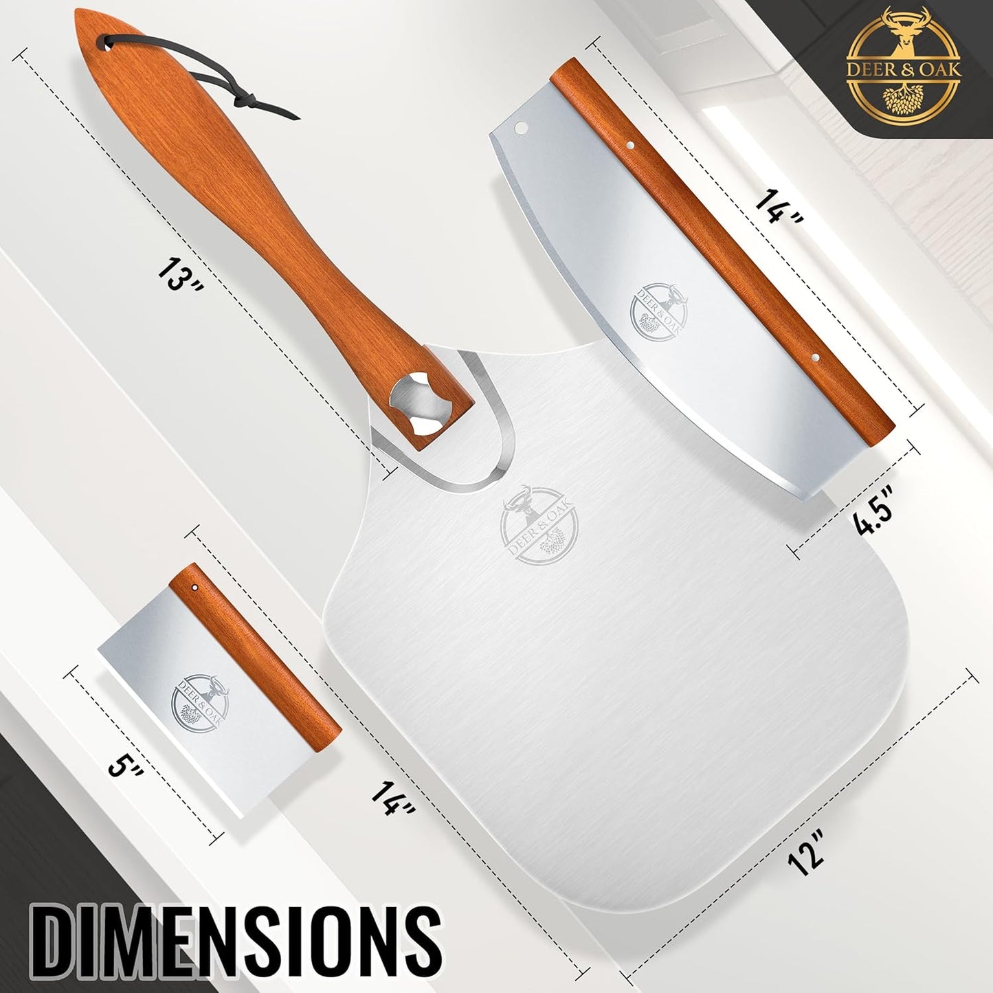 
                  
                    Foldable Pizza Peel, Rocker & Dough Scraper Set
                  
                