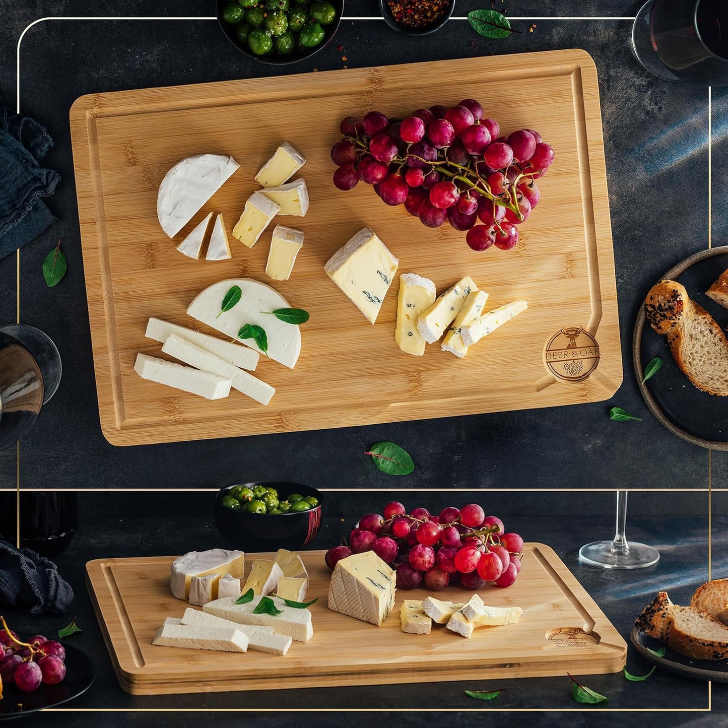 
                  
                    Deer & Oak Personalised Custom Engraved Chopping Board, Pre-Oiled Bamboo Cutting Board, Custom Kitchen Gift, Non Toxic Meat Fish Cheese Bread Board
                  
                