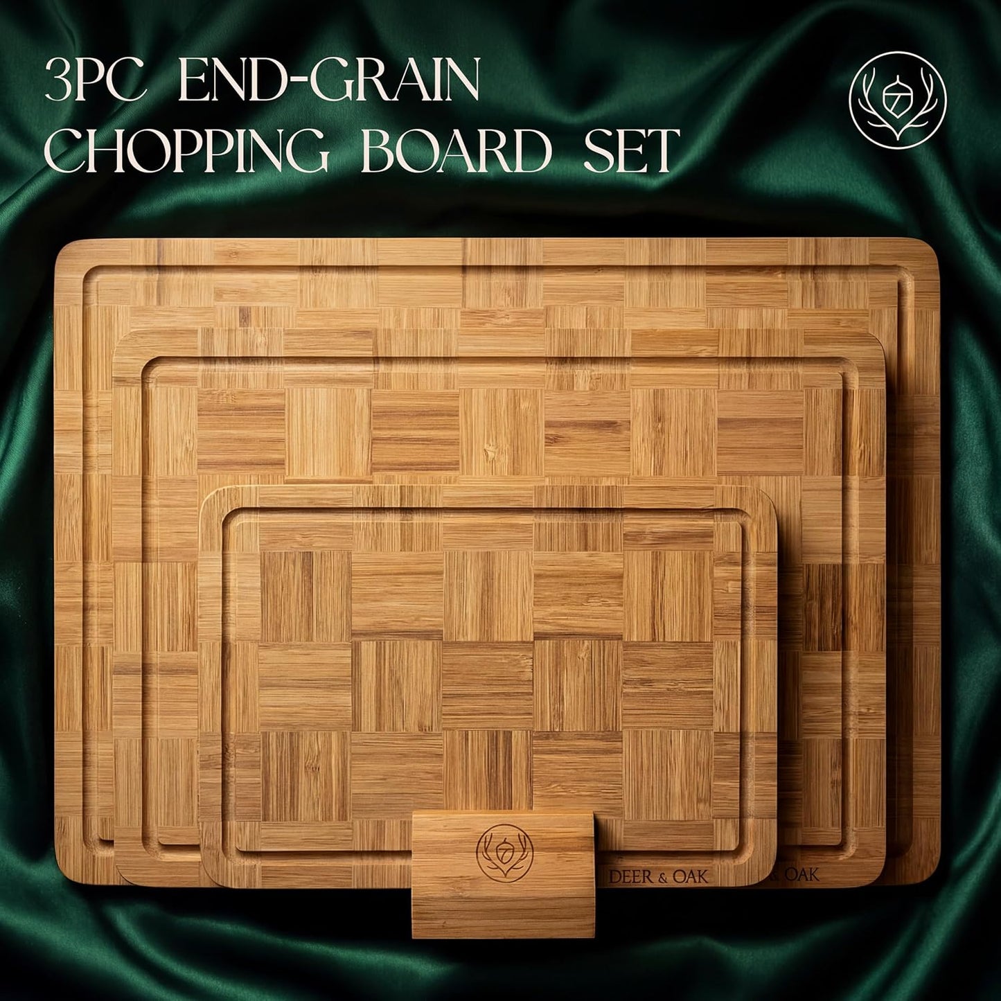 
                  
                    3-Piece Carbonised Bamboo Chopping Board Set
                  
                