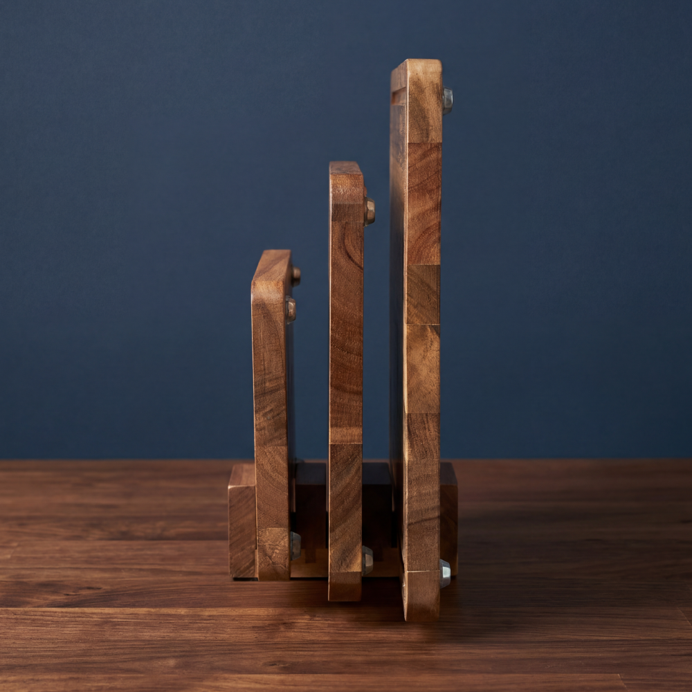 
                  
                    3-Piece Acacia Wood Chopping Board Set with Stand
                  
                