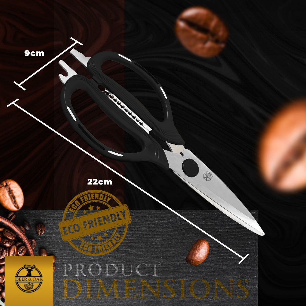 
                  
                    Deer and Oak kitchen scissors - sustainable meat scissors - plastic free scissors - meat and herb scissors.
                  
                
