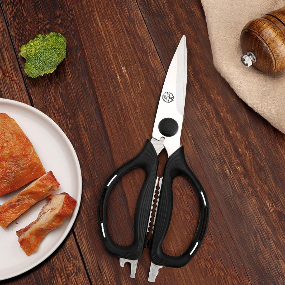 Deer and Oak kitchen scissors - sustainable meat scissors - plastic free scissors - meat and herb scissors.