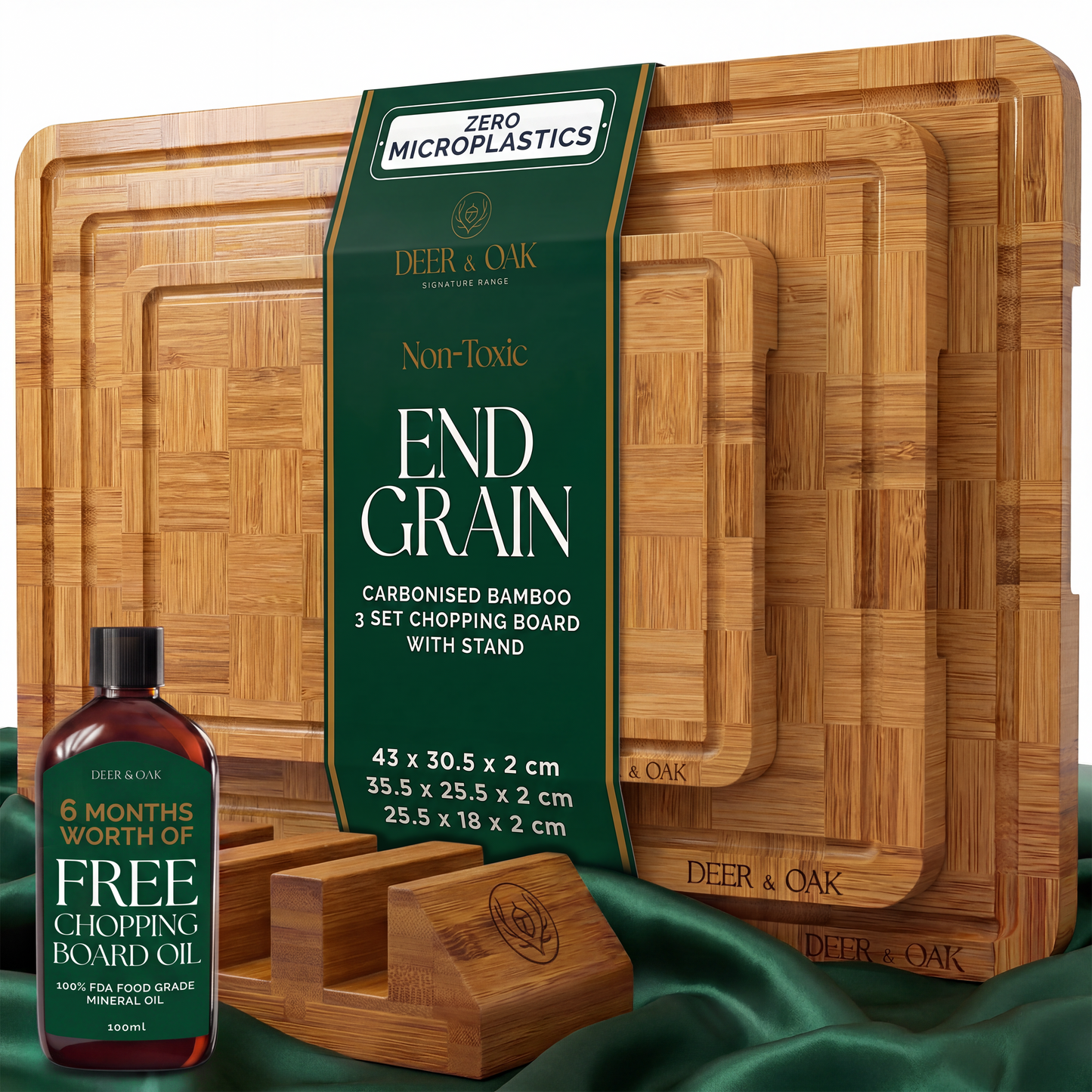 
                  
                    3-Piece Carbonised Bamboo Chopping Board Set
                  
                