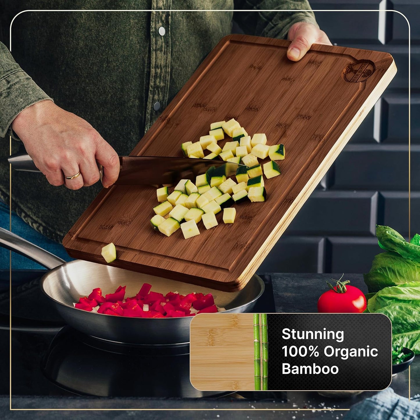 
                  
                    Large Carbonised Bamboo Wood Chopping Board
                  
                