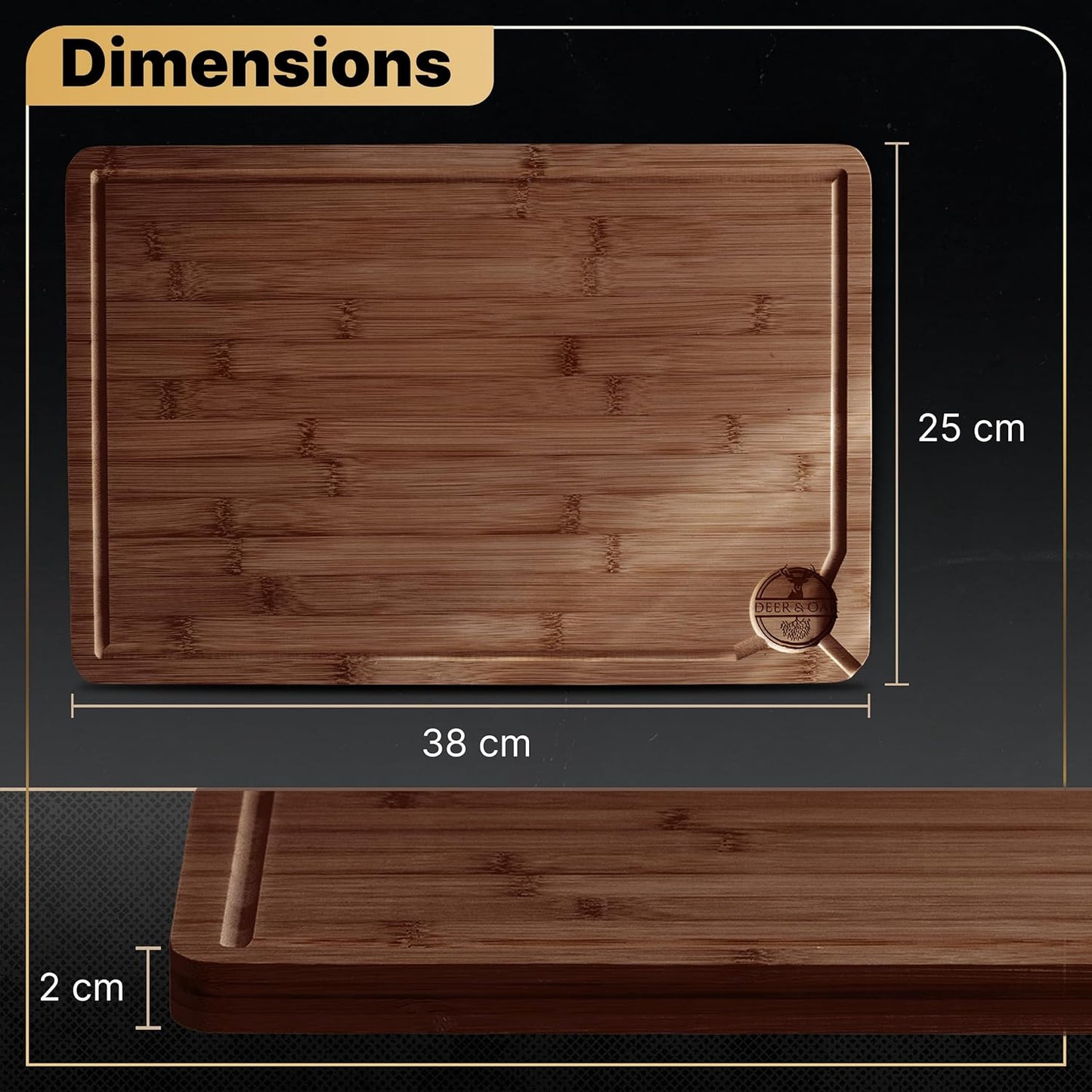 
                  
                    Large Carbonised Bamboo Wood Chopping Board
                  
                