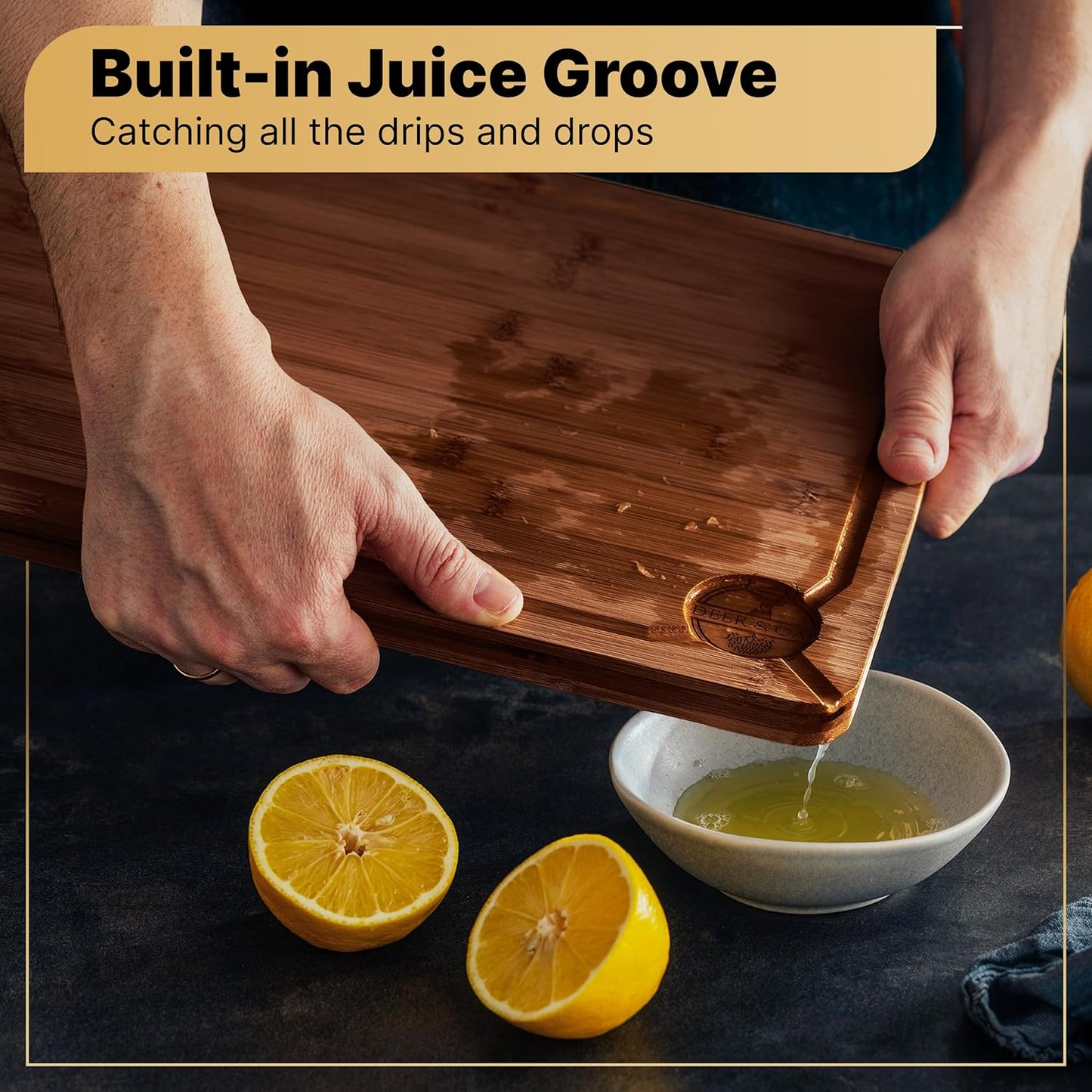 
                  
                    Large Carbonised Bamboo Wood Chopping Board
                  
                