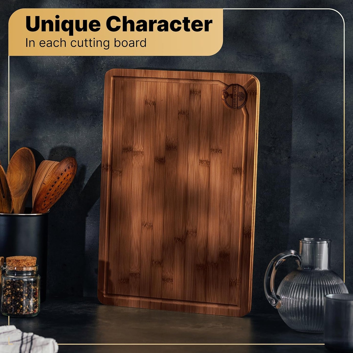 
                  
                    Large Carbonised Bamboo Wood Chopping Board
                  
                