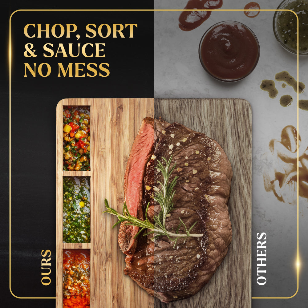 
                  
                    Deer and Oak bamboo chopping board with compartments - cutting board with sections - cheese board - charcuterie board - kitchen chopping board - durable wood chopping board
                  
                