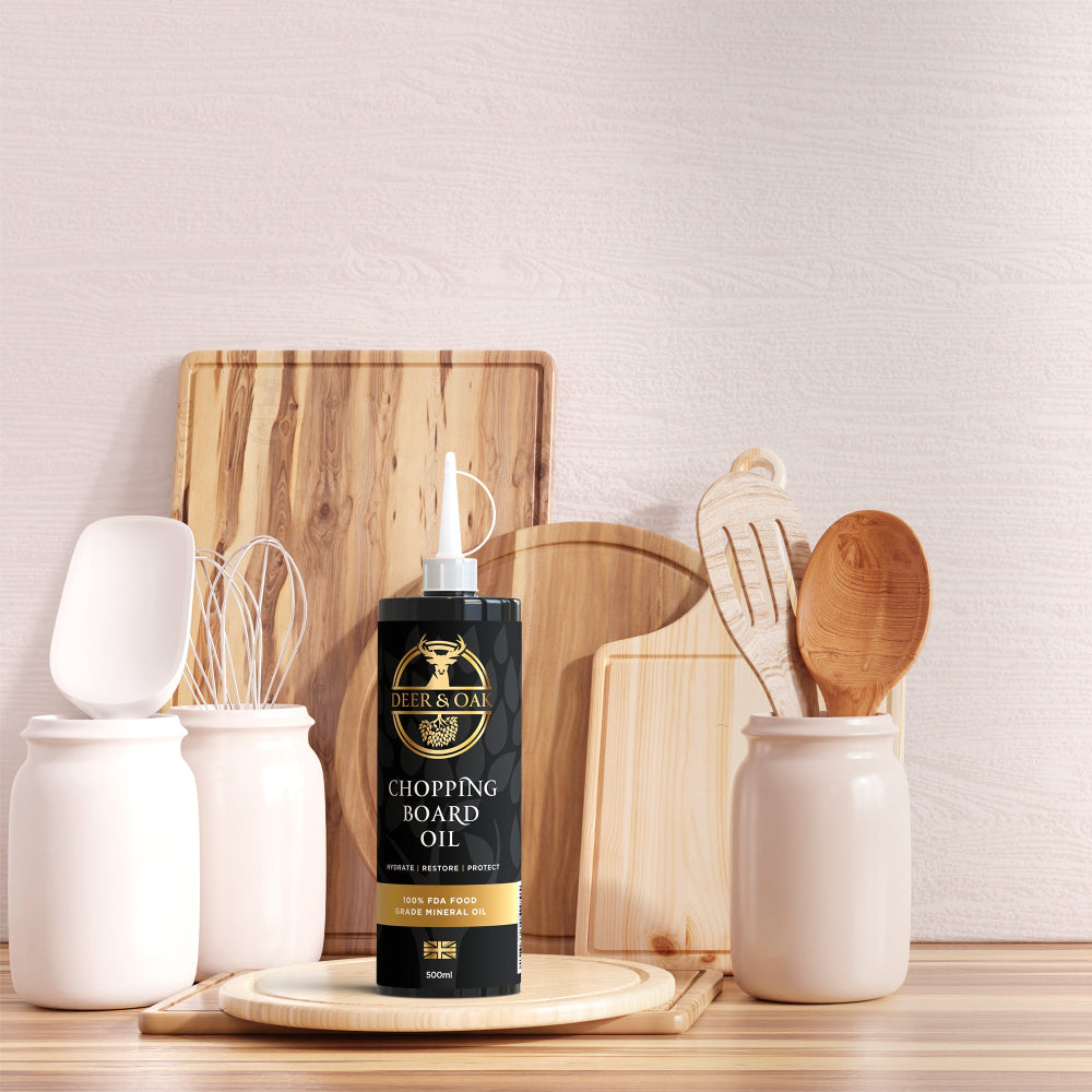 
                  
                    Deer and Oak wood chopping board oil, wooden cutting board oil, 500ml chopping board oil
                  
                