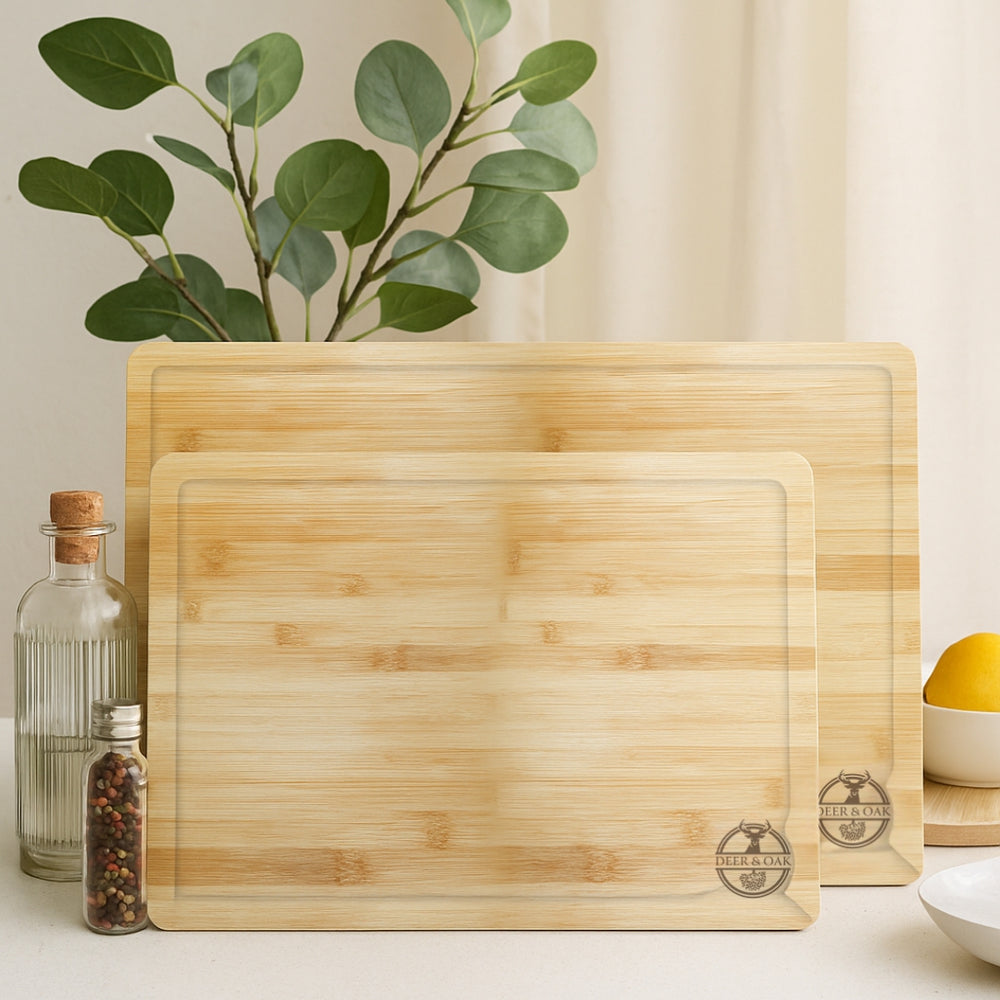 Bamboo Chopping Board Set of 2 - X-Large & Large